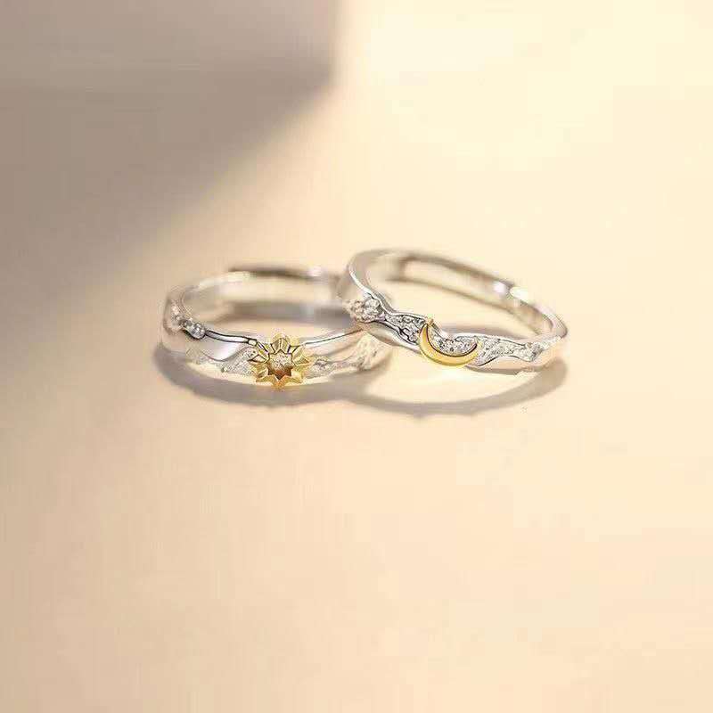 Butterfly Couple Rings Set | Minimalist Matching Promise Rings | Adjustable Unisex Design for Him & Her