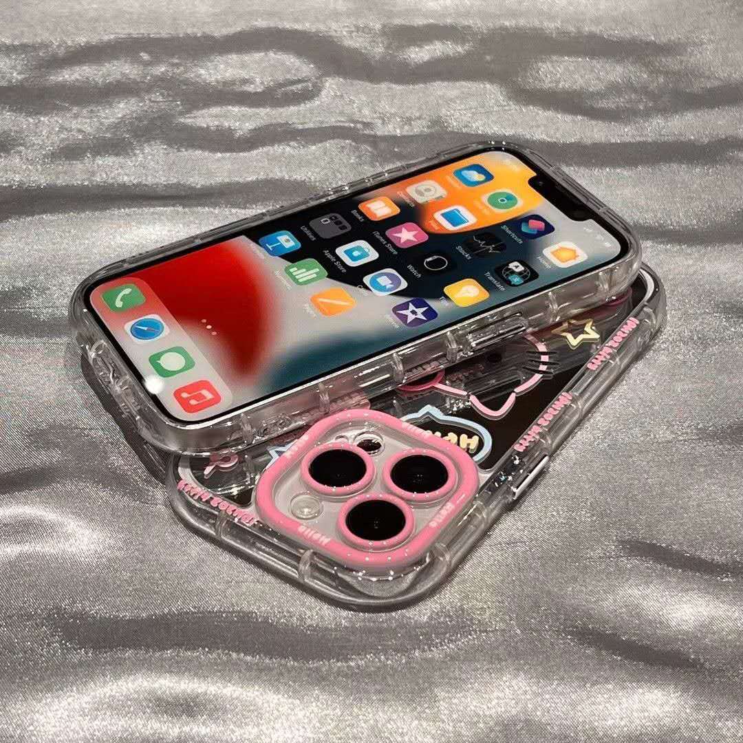 Hello Kitty Cake Mirror iPhone Case | Full-Body Soft Silicone Cover for Apple Phones